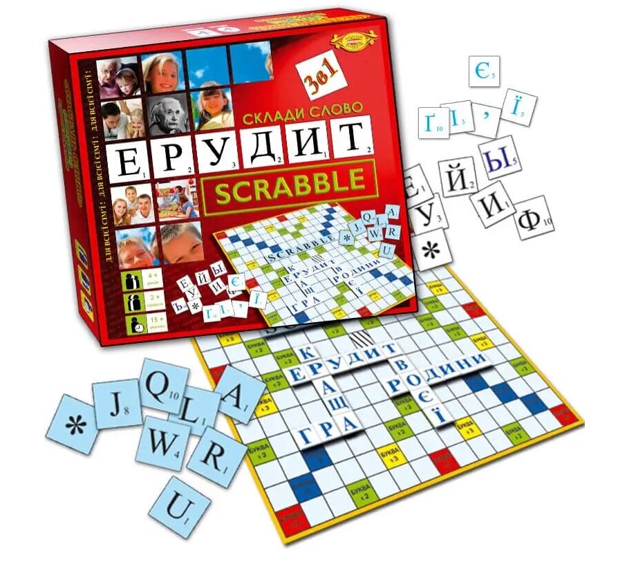 Настільна гра Склади слово. Ерудит. Scrabble. МКБ0132 (Талант) від компанії Книгарня БУККАФЕ - фото 1