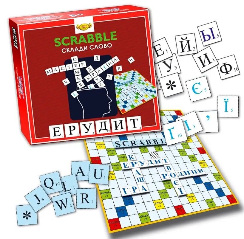 Настільна гра Склади слово. Ерудит. Scrabble. МКБ0147 (Талант) від компанії Стродо - фото 1