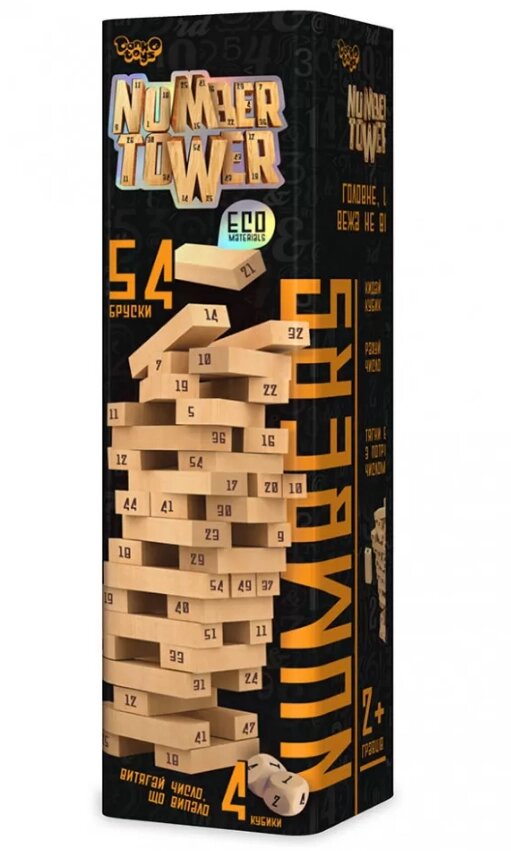 Настільна гра Вежа Number Tower NT-01U (Danko Toys) (укр.) від компанії Книгарня БУККАФЕ - фото 1