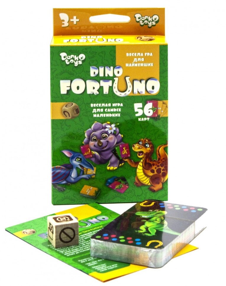 Настільна розвивальна гра "Dino Fortuno" UF-05-01 (Danko Toys) (рос.) від компанії Книгарня БУККАФЕ - фото 1