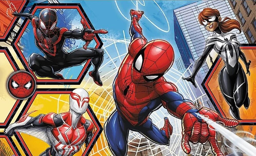 Пазли 3 в 1 Super Maxi Спайдермен розпочинає атаку. Disney Marvel Spiderman (24 ел.) 41006 (Trefl) від компанії Книгарня БУККАФЕ - фото 1