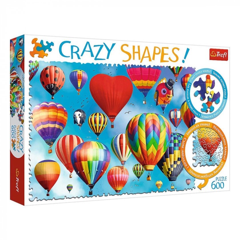 Пазли Crazy Shapes - Кольорові повітряні кулі (600 елм.) 11112 (Trefl) від компанії Книгарня БУККАФЕ - фото 1