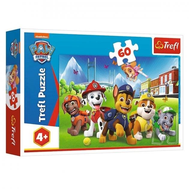 Пазли Цуценячий патруль на галявині. Viacom PAW Patrol (60 ел.) 17375 (Trefl) від компанії Книгарня БУККАФЕ - фото 1