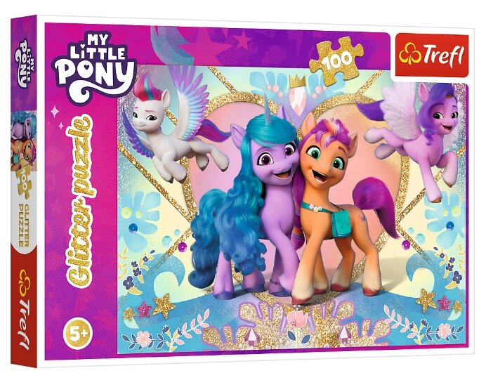 Пазли Глітерні Блискучі Поні -2. Shiny Ponies. My Little Pony (100 ел.) 14831 (Trefl) від компанії Книгарня БУККАФЕ - фото 1