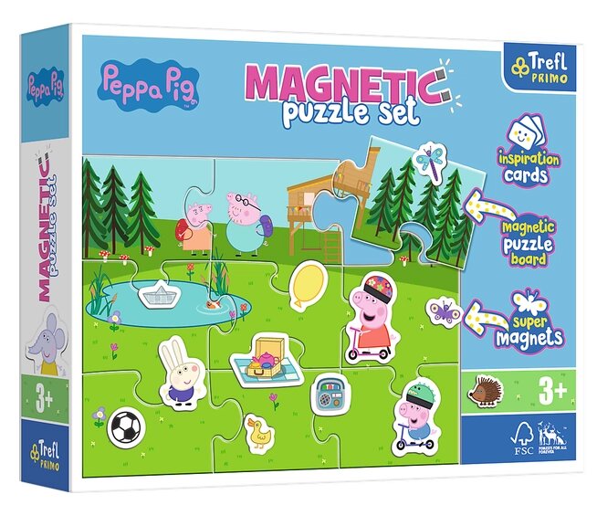 Пазли магнітні Primo. Весела Пеппа. Peppa's fun. Peppa Pig (9 ел.) 93164 (Trefl) від компанії Книгарня БУККАФЕ - фото 1