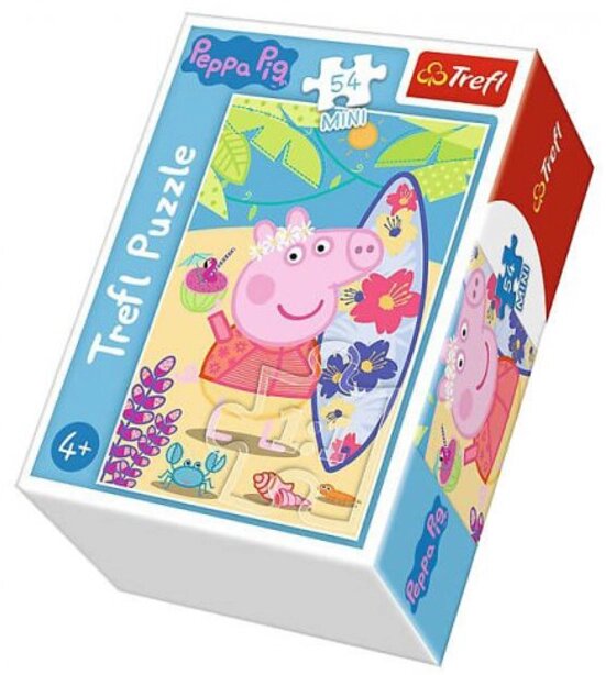 Пазли Mini Відпочинок на пляжі. Свинка Пеппа. Peppa Pig (54 ел.) 19626 (Trefl) від компанії Книгарня БУККАФЕ - фото 1