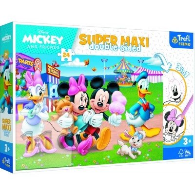 Пазли Super Maxi - Мишка Міккі у парку розваг / Disney Standard Characters (24 ел.) 41005 (Trefl) від компанії Книгарня БУККАФЕ - фото 1