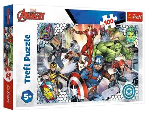 Пазли Відомі Месники. Марвел. Famous Avengers. Disney Marvel The Avengers (100 ел.) 16454 (Trefl)