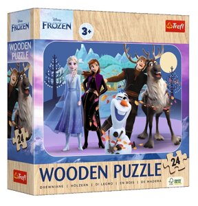 Пазли фігурні з дерева Крижане серце. Disney Frozen (24 елм.) 20264 (Trefl)