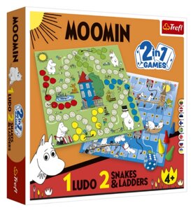 Настільна гра Лудо 2 в 1. Мумі-тролі. Ludo 2 in 1: Moomin 02208 (Trefl)