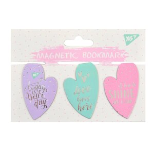 Закладки магнітні Hearts 3 шт. 706993 (YES)