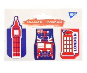 Закладки магнітні London 3 шт. 707004 (YES)