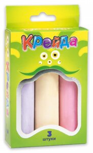 Крейда Велика кругла різнокольорова - 3 штук. 50100 (Strateg)
