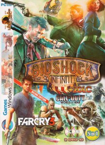 Комп'ютерна гра 5в1: BioShock. Far Cry 3. Call of Duty: World at War (PC DVD) (2 DVD)