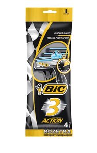 Набір бритв без змінних катриджів BIC Action 3 4 шт