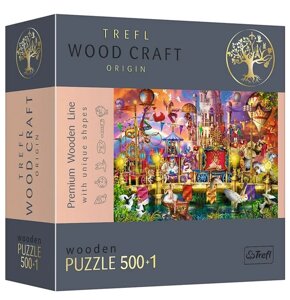 Пазли фігурні з дереваі Trefl Wood craft Чарівний світ (500+1 елм.) 20156 (Trefl)