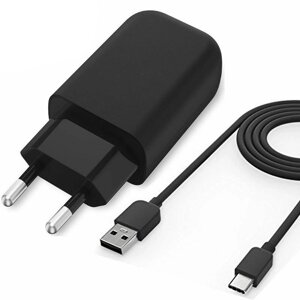 Мережевий зарядний пристрій адаптер + кабель USB Tуpe-C Black