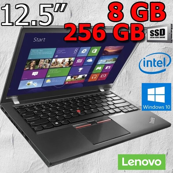 Сенсорний ноутбук Lenovo ThinkPad X250 Intel Core i5-5300U 12.5'' 8GB DDR3 256GB SSD від компанії Uplanshet - фото 1