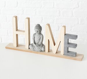 Декоративний напис із фігурою Будди (Home/Relax) МДФ 38*16 см Гранд Презент 1020837