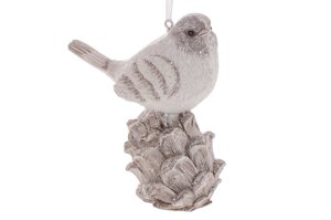 Декоративна підвісна фігурка "Пташка на шишці" вінтаж 10.5 см Гранд Презент K07-405