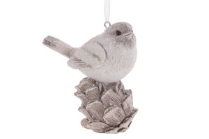 Декоративна підвісна фігурка "Пташка на шишці" вінтаж 7.5 см Гранд Презент K07-404