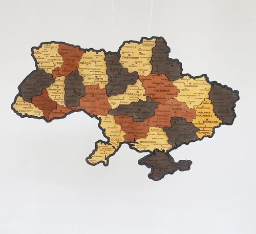 Карта України 3D об'ємна багатошарова англійською (коробка) 55*38.5 см Гранд Презент 19Англ