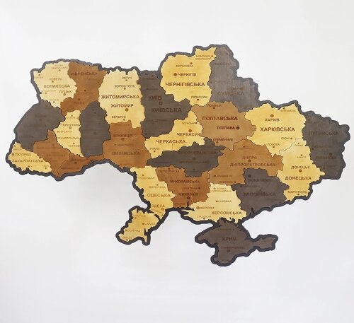 Карта України велика 3D об'ємна багатошарова (коробка) 143*100 см Гранд Презент 17