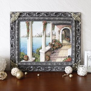 Картина панно Італійський дворик Гранд Презент КР 908 цветная
