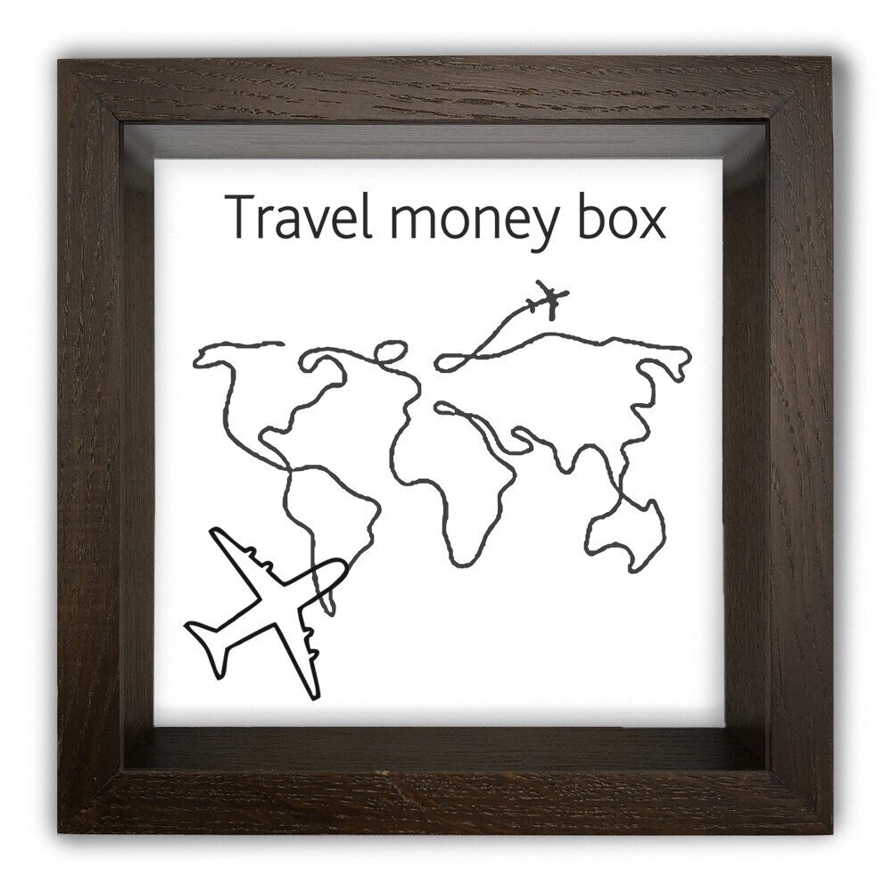 Копілка (скарбничка) "Travel money box" коричнева 20*20 см Гранд Презент гпхркп0014ка від компанії Гранд Презент - фото 1