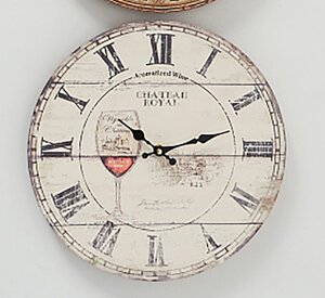 Настінний годинник Прованс МДФ сірий d34см Гранд Презент 1021690-2 бокал
