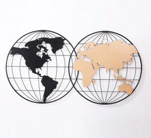 Настінний декор Карта світу в стилі Лофт метал Гранд Презент 92071
