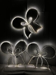 Новорічний декор Бантік LED гірлянда (Дюралайт) 80*70 см Гранд Презент 220247