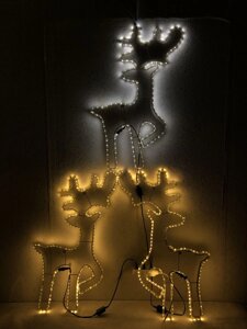 Новорічний декор Олень LED гірлянда (Дюралайт) 85*50 см Гранд Презент 220246