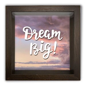 Копілка (скарбничка) "Dream big" коричнева 20*20 см Гранд Презент гпхркп0024ка