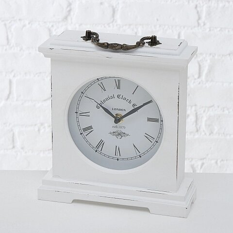 Годинник Бетті МДФ з ефектом старовини білий h24 L21см Гранд Презент 5231600 - акції