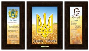 Набір класичних картин "Герб із колосками" 3 шт 20*30 см Гранд Презент гпуккл380103к