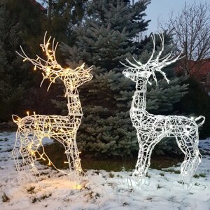 Олень новорічний 120 см LED гірлянда 100 лампочок Гранд Презент 220219