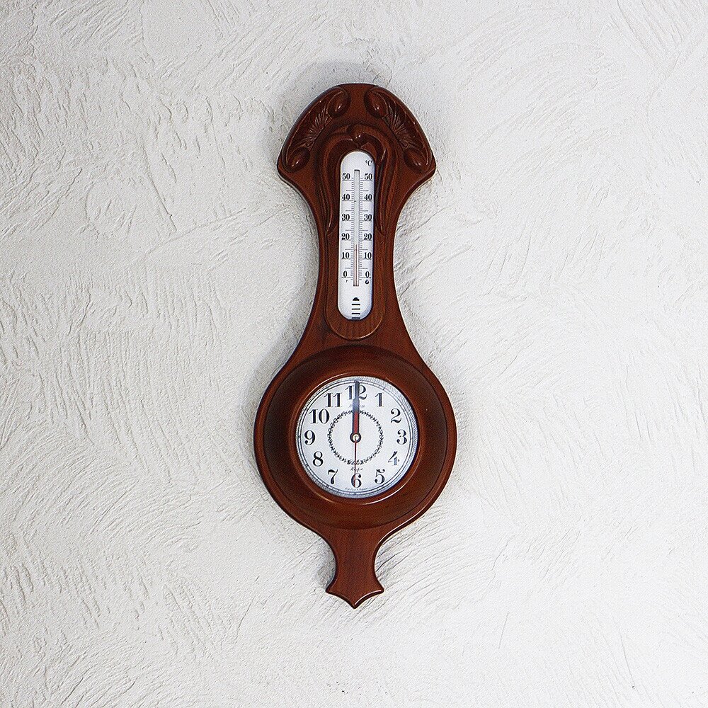 Годинник, термометр прямокутний Гранд Презент 11/450 х 185 х 70 - акції