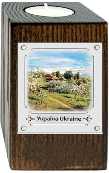 Підсвічник Україна "Хутір з яблуневим цвітом" метал/дерево 6*10 см Гранд Презент гпукп03к/м від компанії Гранд Презент - фото 1