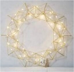 Вінок Різдвяний 50 см LED гірлянда 50 лампочок Гранд Презент 220240