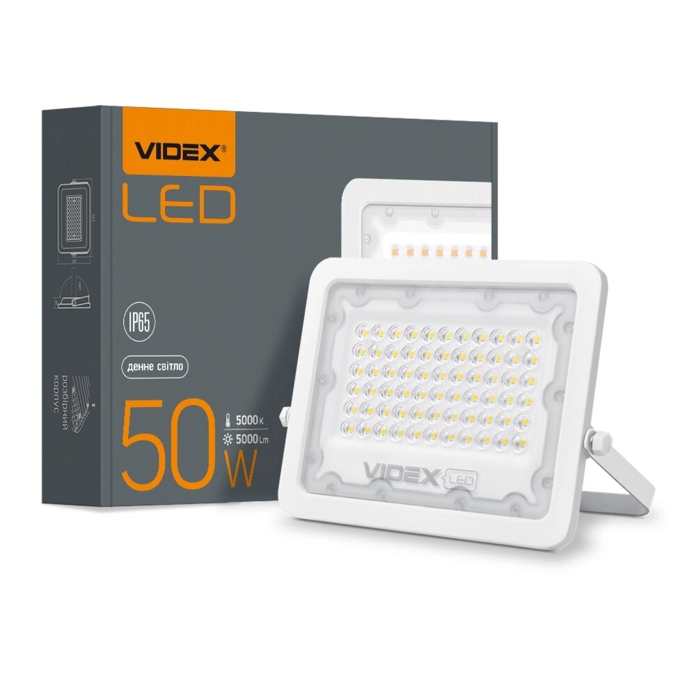 LED прожектор VIDEX F2e 50W 5000K від компанії ТД "Електростар" - фото 1
