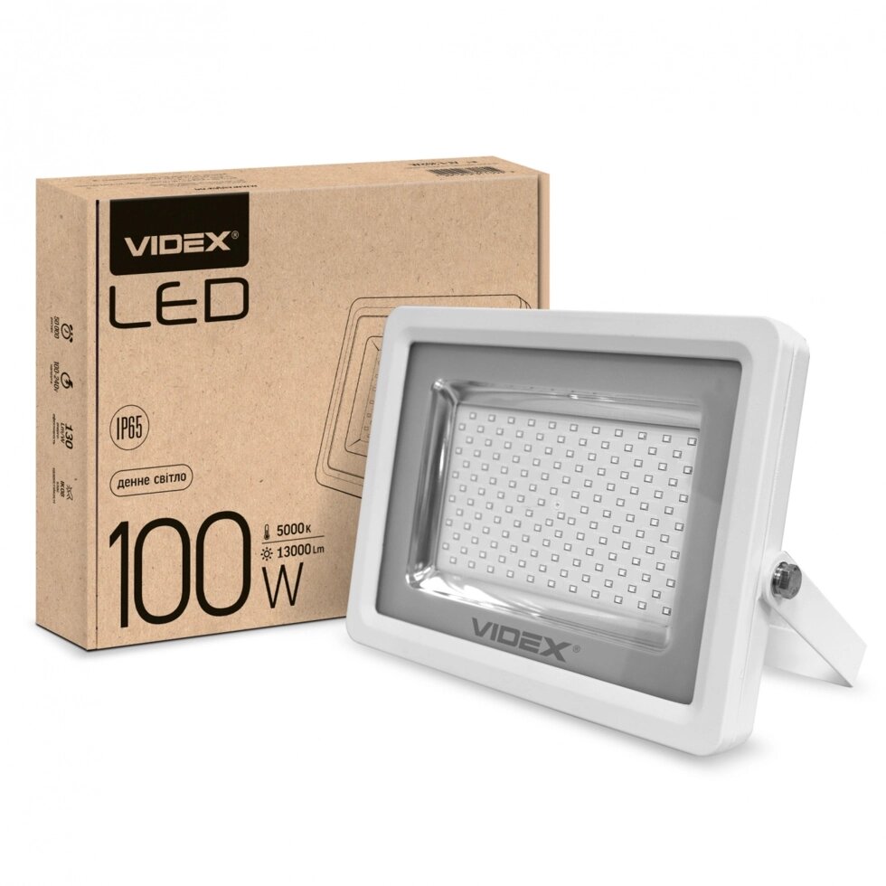 LED прожектор VIDEX PREMIUM 100W 5000K Білий від компанії ТД "Електростар" - фото 1
