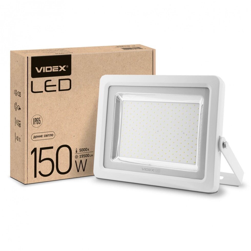 LED прожектор VIDEX PREMIUM 150W 5000K Білий від компанії ТД "Електростар" - фото 1