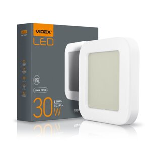 LED світильник ART IP65 квадратний VIDEX 30W 5000K