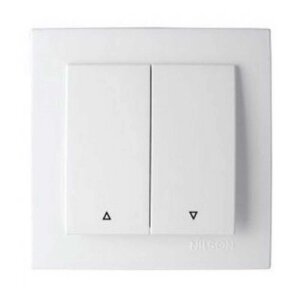 Вимикач Nilson Touran білий жалюзі 2-кл