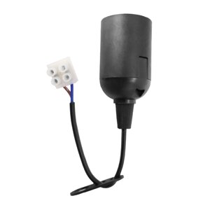 Патрон Е27 пластик VL280 + провід 180мм чорний Violux