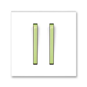 Клавіша вимикача Neo білий/крижаний зелений 2кл