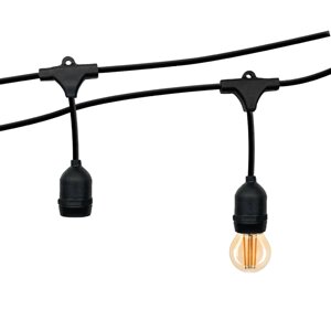 Гірлянда TWIST патрон 20хЕ27 10м IP65 чорний VIOLUX