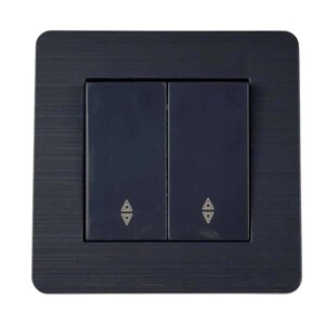 Вимикач Nilson Selene антрацит 2кл прохідний