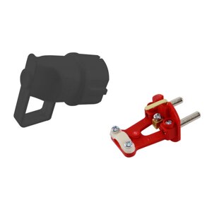 Вилка штепсельна Nilson з ручкою з заземленням чорна